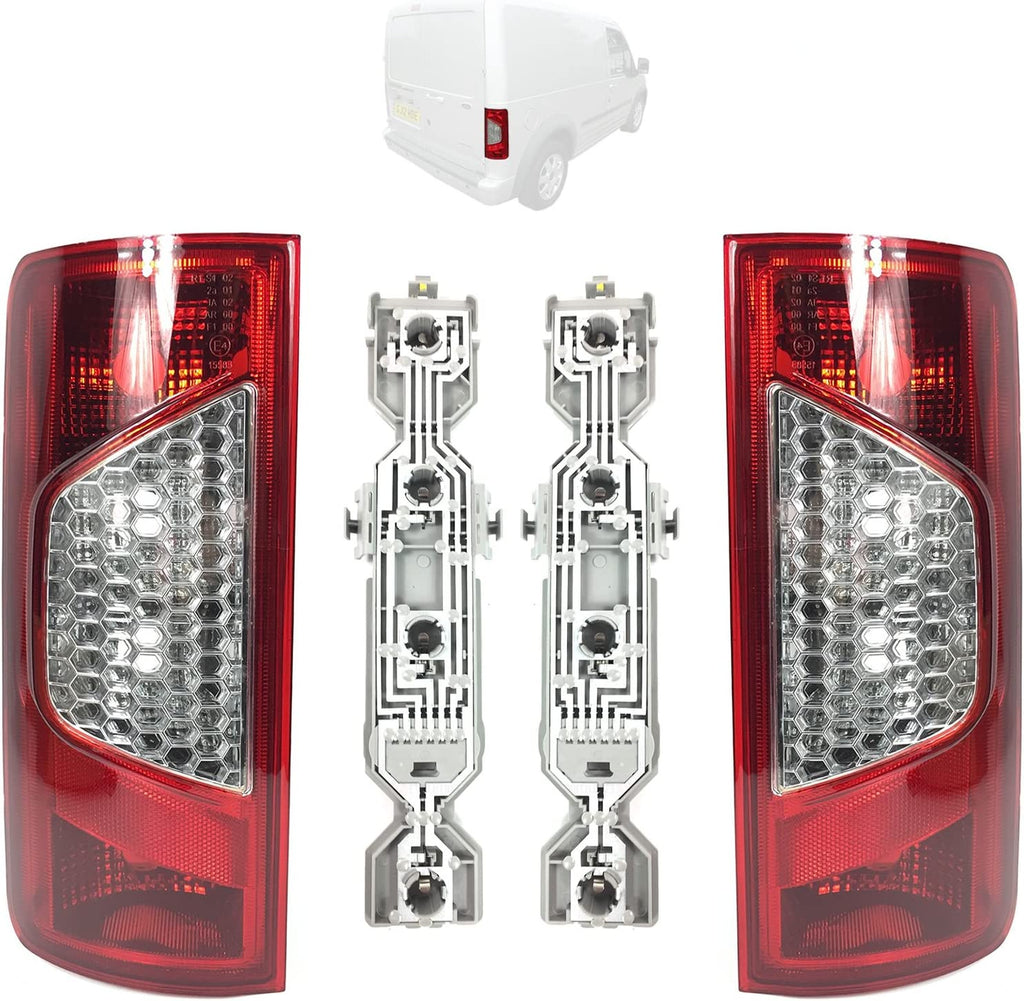 A PAIR OF REAR LIGHT LAMP CLUSTER LENS + BULB HOLDER (LAMP BASE)