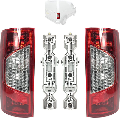 A PAIR OF REAR LIGHT LAMP CLUSTER LENS + BULB HOLDER (LAMP BASE)