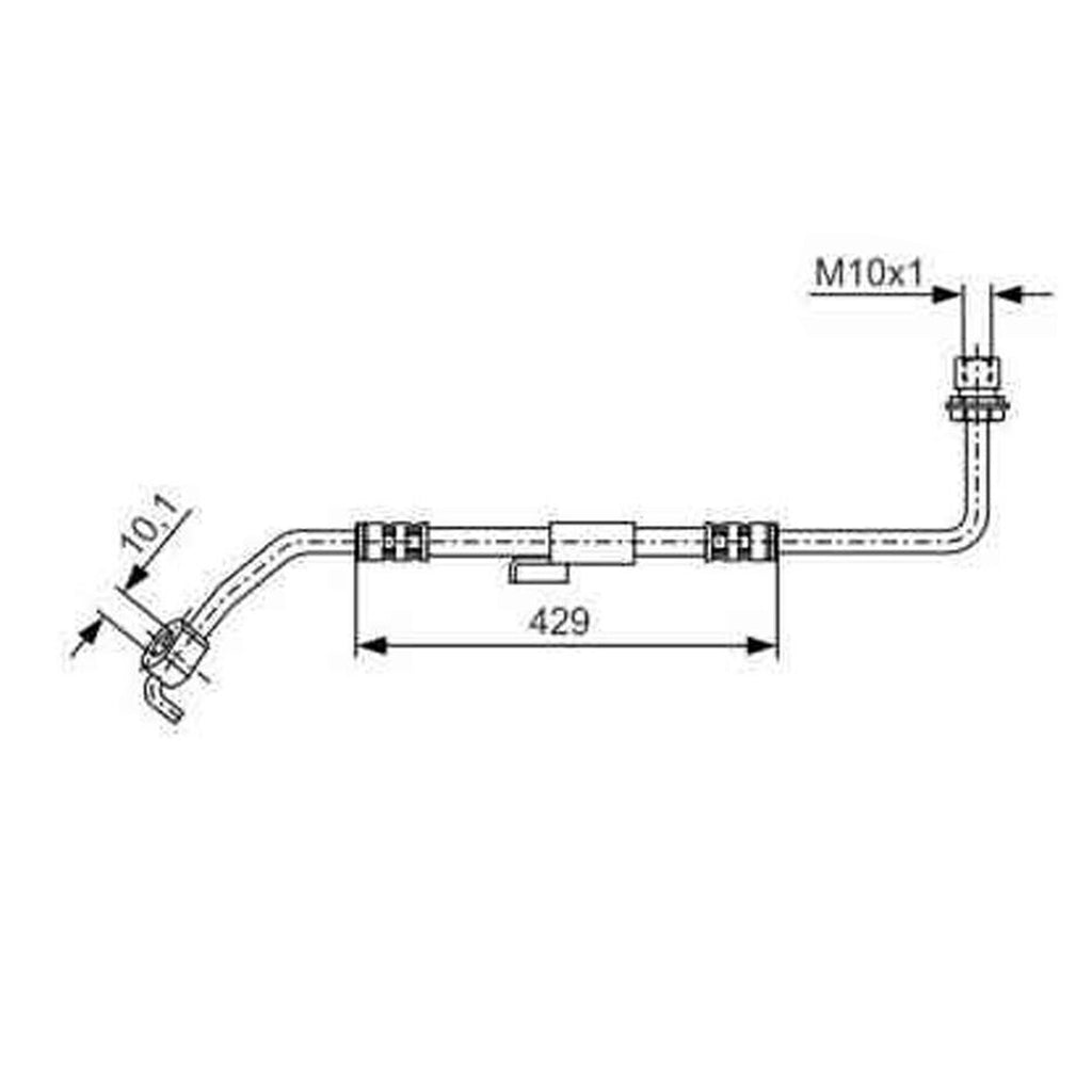 Ford Transit M12 M15 Front Left Brake Hose 1994 to 2000 6158425 6184722