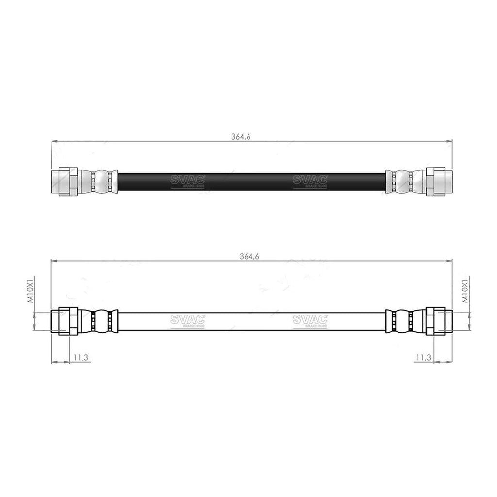 Mercedes A Serie Rear Brake Hose A140 A160 A190 1997 to 2004  168428023