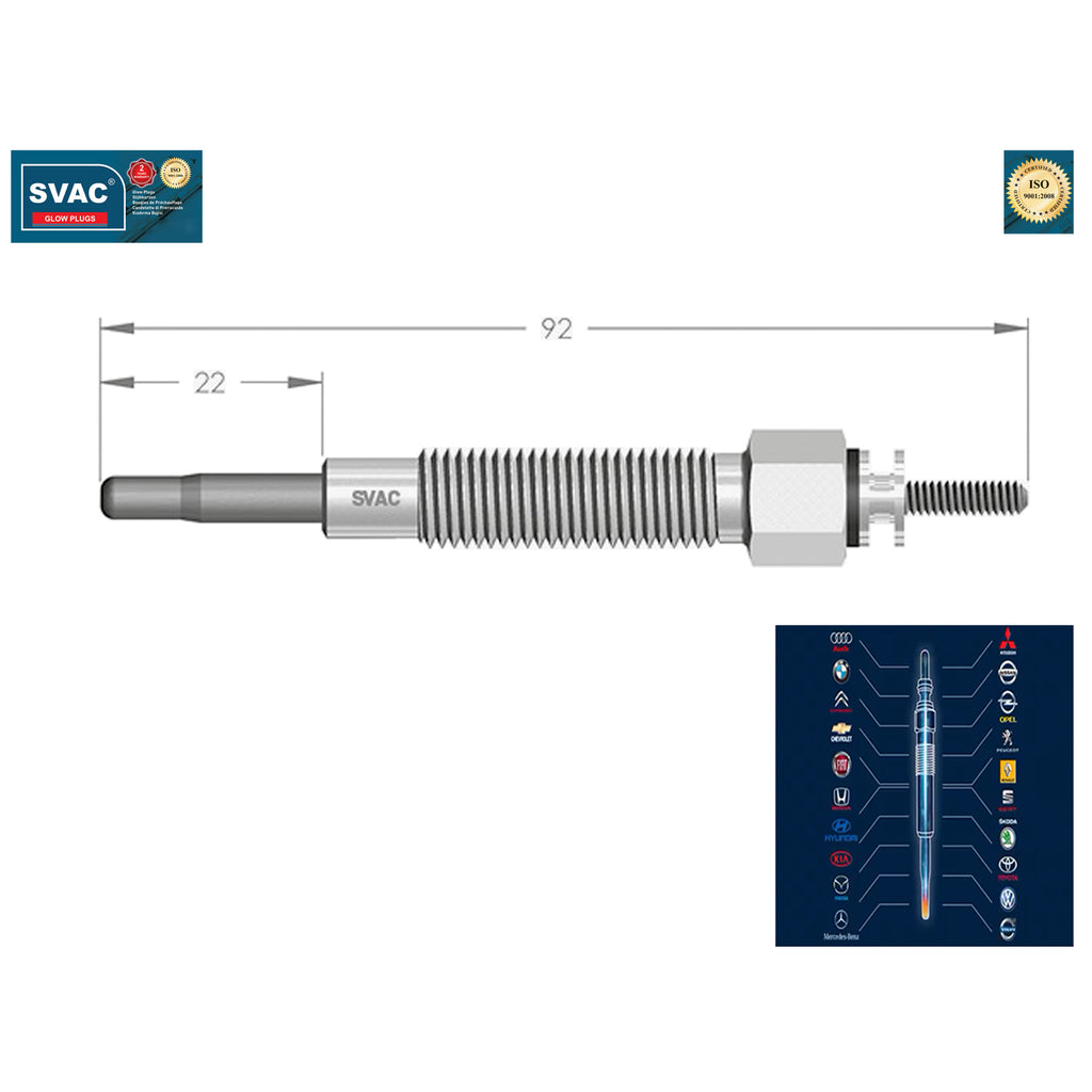 Hyundai H-1 Heater Glow Plug H100 Porter Mitsubishi Pajero 3671042010