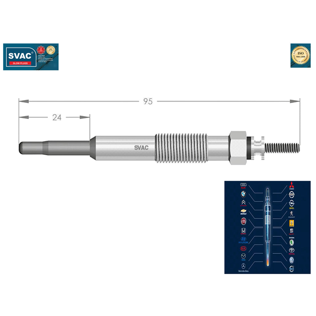 Dacia Solenza Heater Glow Plug Renault Clio Trafic Kangoo Megane 7700100558