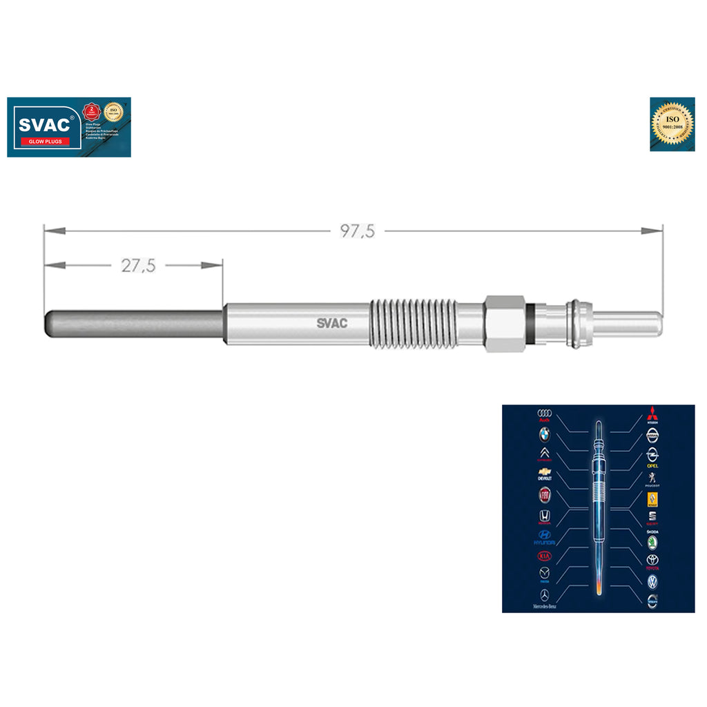 Ford Mondeo Heater Glow Plug Fiat Jaguar Peugeot Land Rover Lancia  596099  5960G6