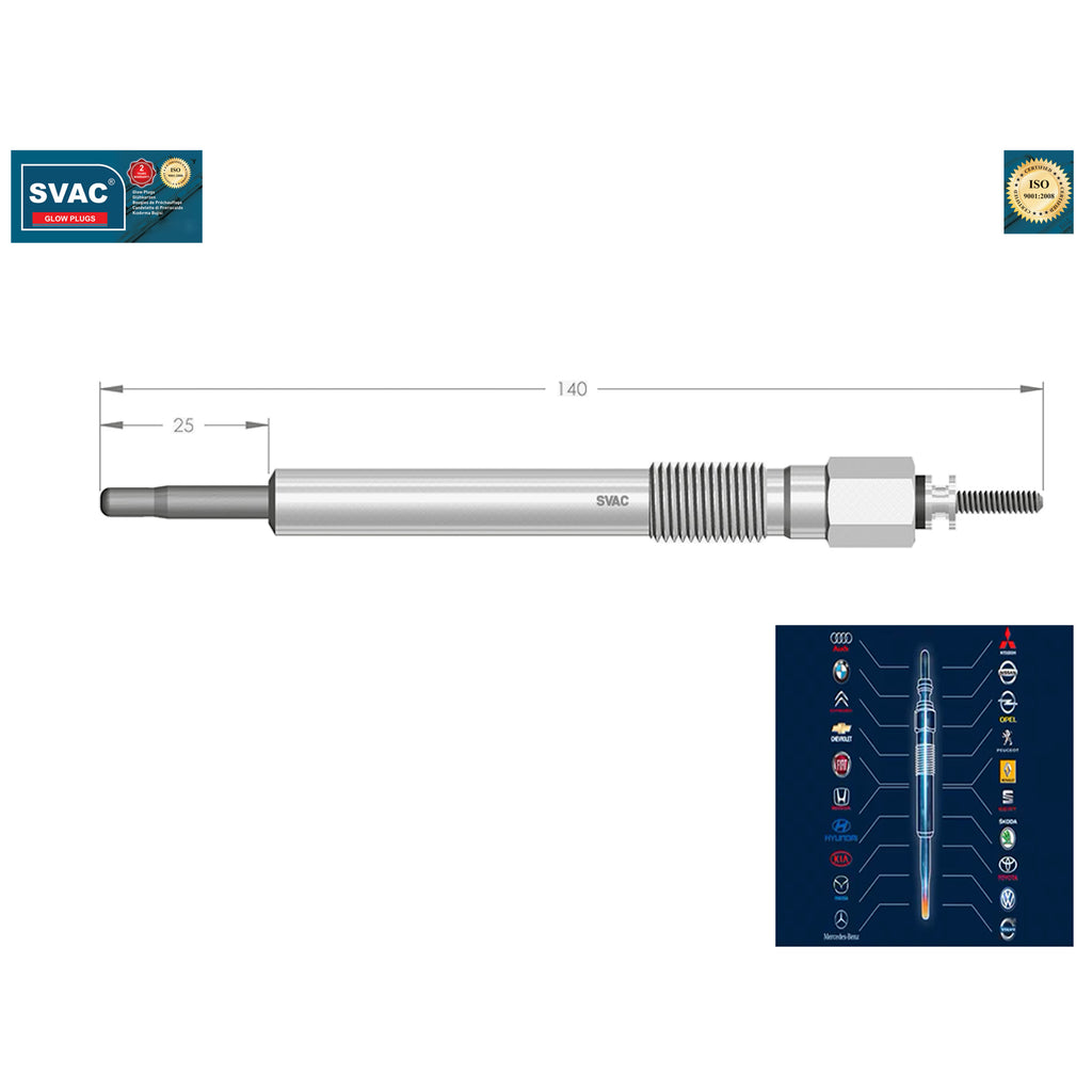 Isuzu  D Max Heater Glow Plug Trooper Vauxhall Campo Frontera   94133759