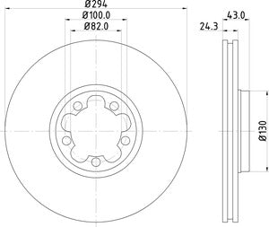 Ford Transit Front Axle Brake Disc 2000 to 2006 1387781