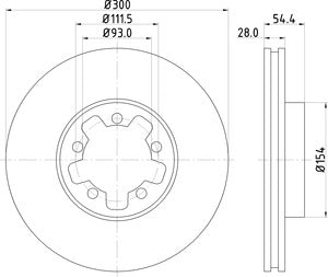 Front Axle Brake Disc Fits Ford Transit 2006 to 2014 6C111124AB