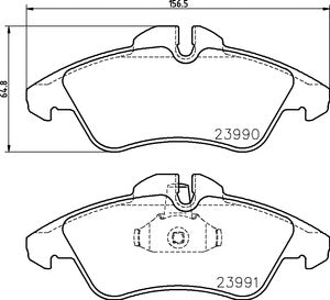 Mercedes Benz Sprinter Front Axle Brake Pad Set VW LT 0024209920